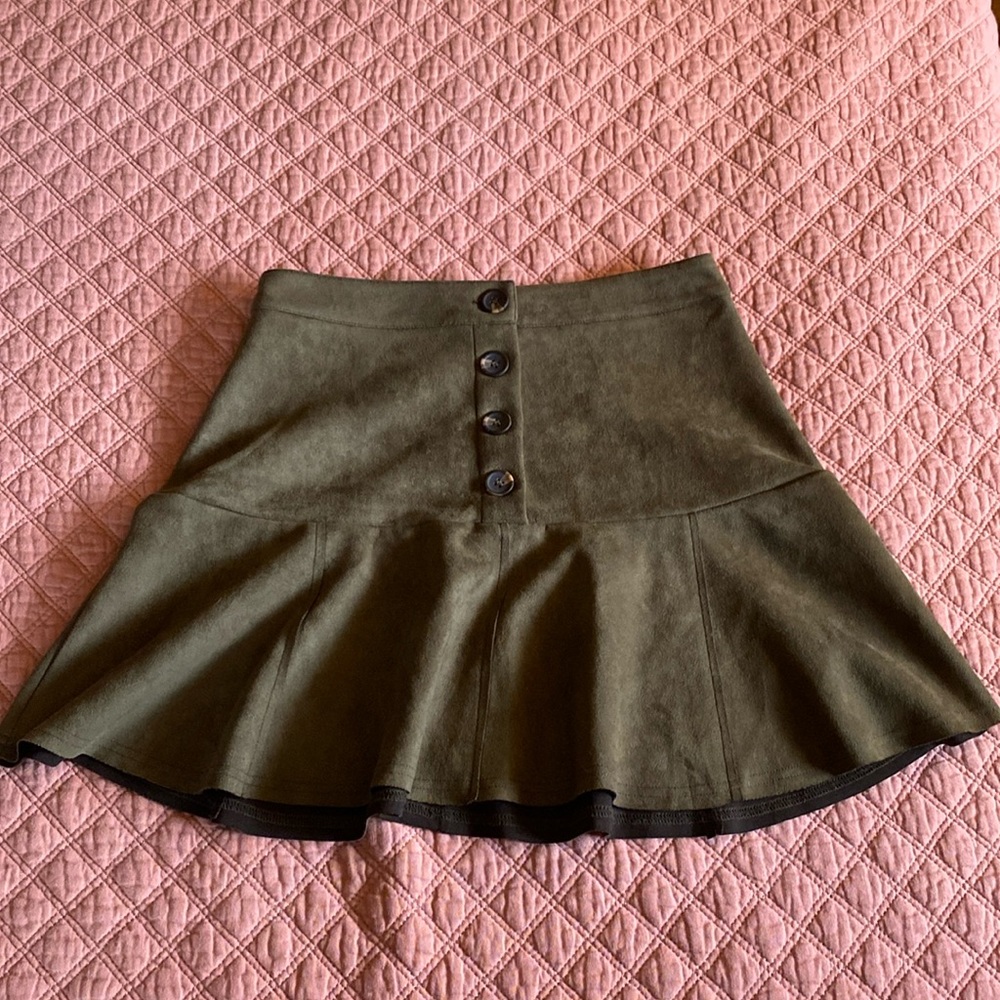 Faux Suede Skirt
